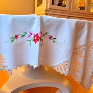 Vintage square table cloth